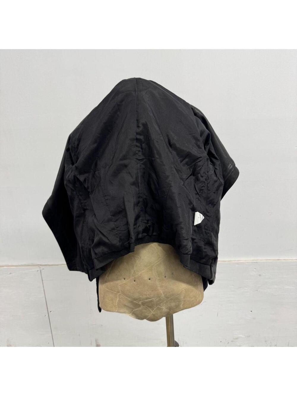 Vintage Vince Black Funnel Neck Asymmetric Avant Garde Leather Jacket - Picture 6 of 8